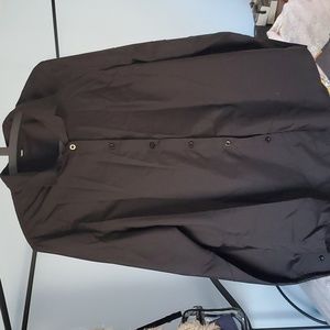 Large black button up shirt